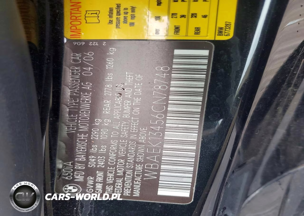 2006 BMW 650 I VIN:WBAEK13456CN78748 - 12