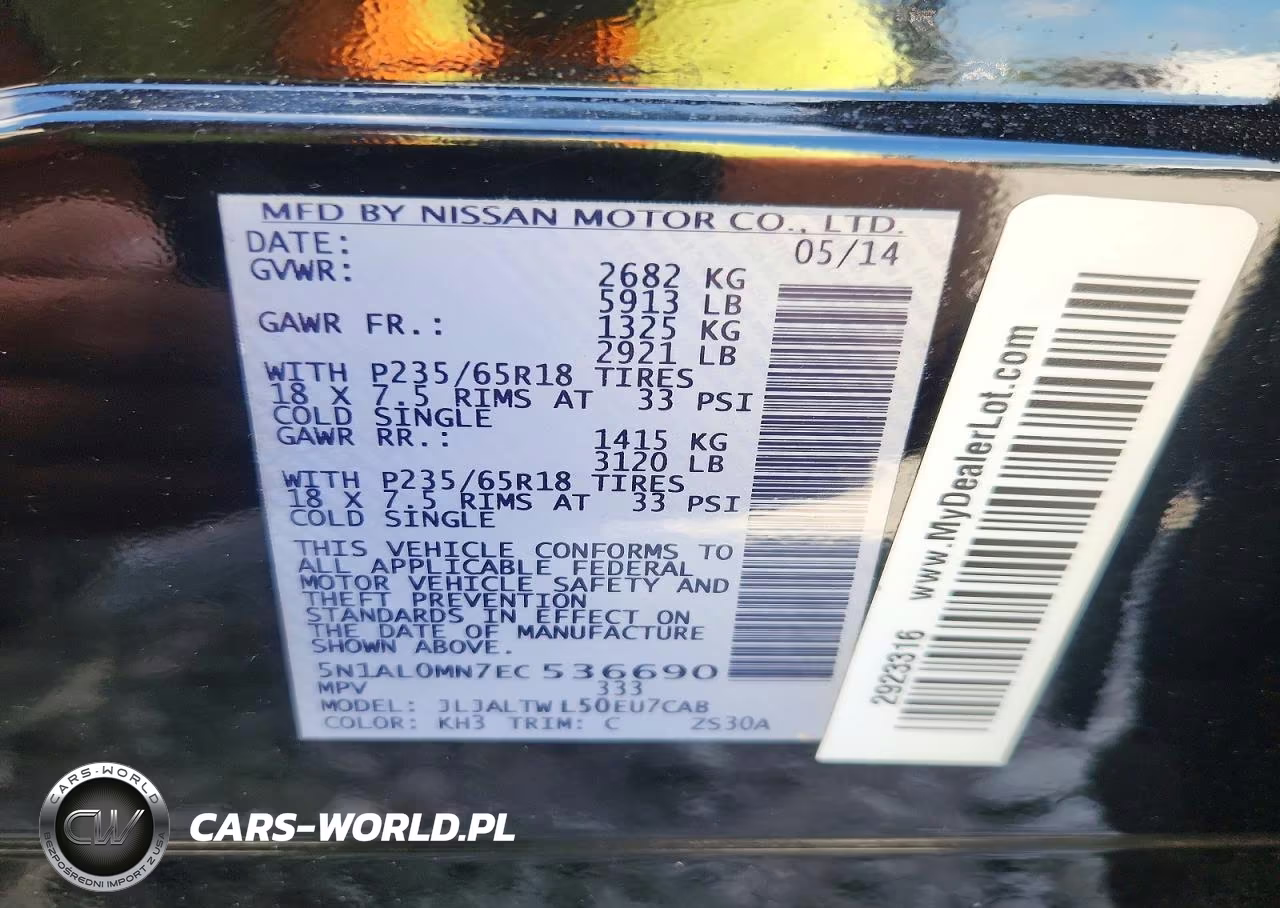 2014 Infiniti Qx60 Base VIN:5N1AL0MN7EC536690 - 13
