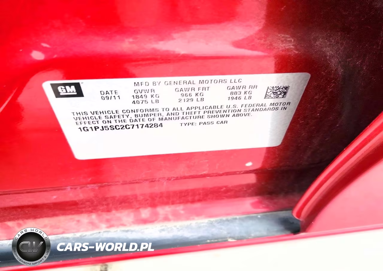 2012 Chevrolet Cruze Eco VIN:1G1PJ5SC2C7174284 - 12
