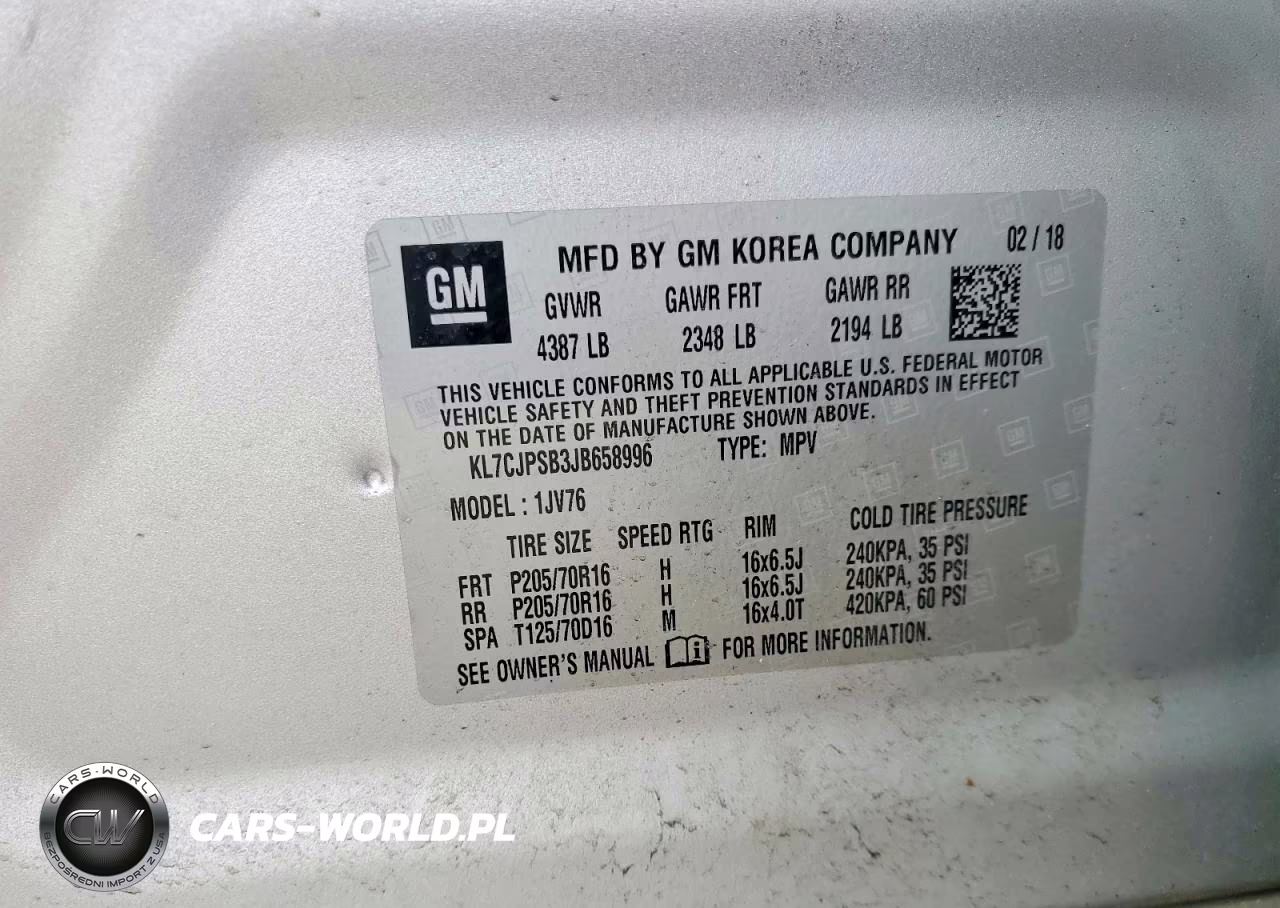 2018 Chevrolet Trax 1Lt VIN:KL7CJPSB3JB658996 - 14