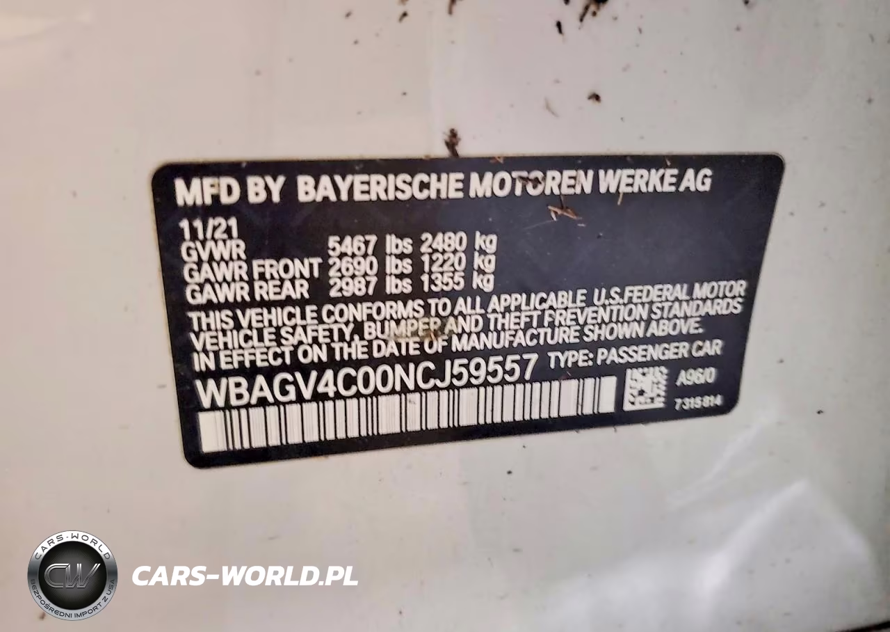 2022 BMW 840Xi VIN:WBAGV4C00NCJ59557 - 12