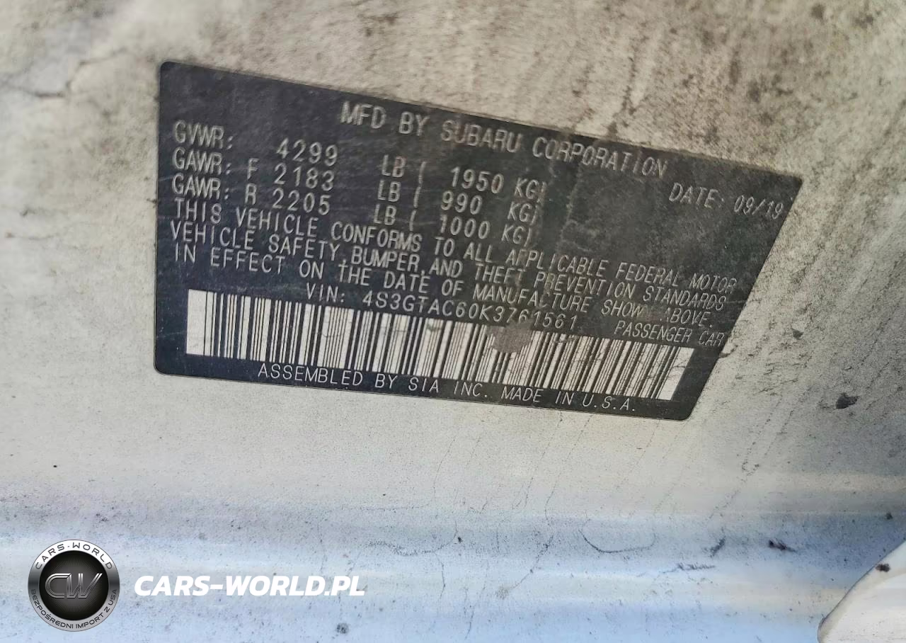 2019 Subaru Impreza Premium VIN:4S3GTAC60K3761561 - 12