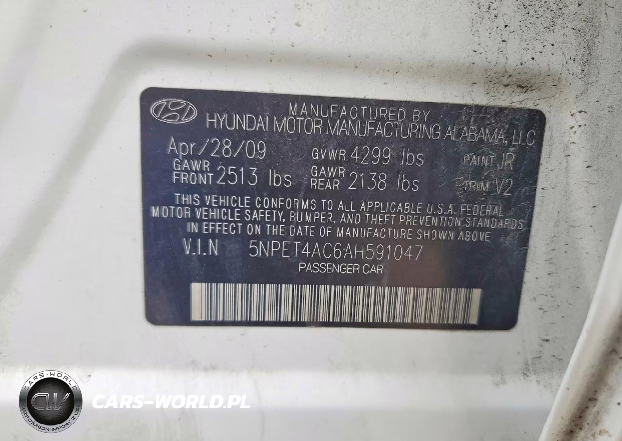 2010 Hyundai Sonata Gls VIN:5NPET4AC6AH591047 - 12