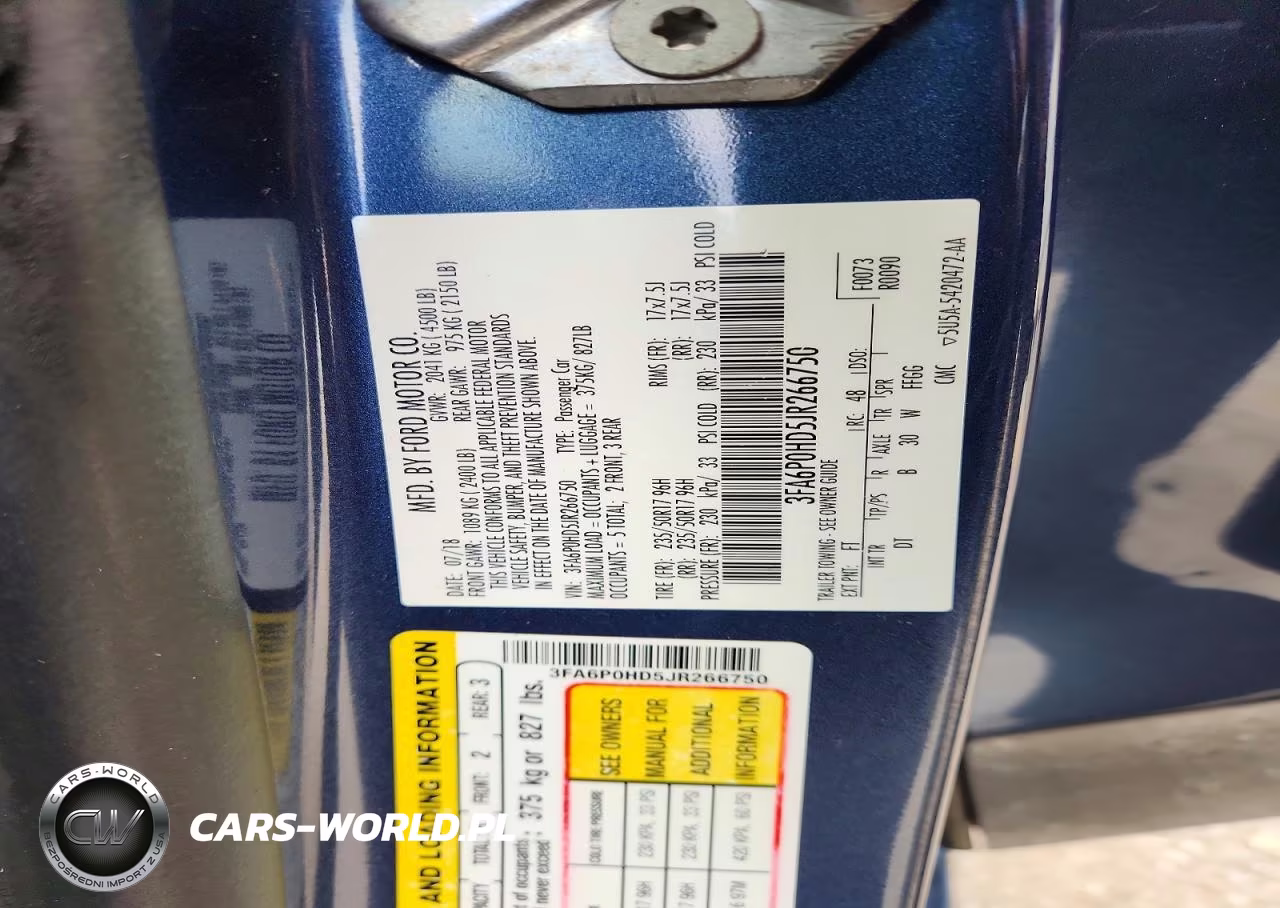 2018 Ford Fusion Se VIN:3FA6P0HD5JR266750 - 12