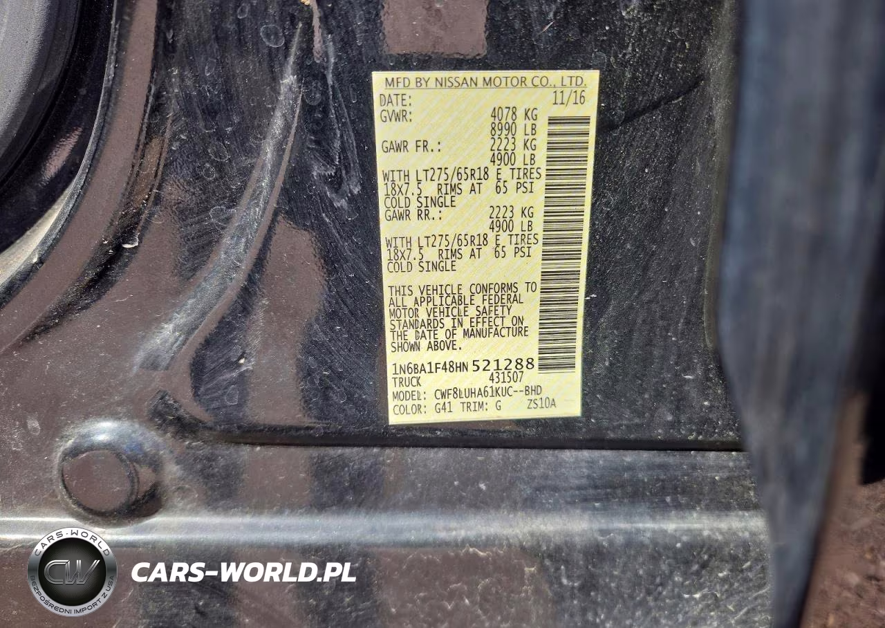 2017 Nissan Titan Xd Pro-4X VIN:1N6BA1F48HN521288 - 12