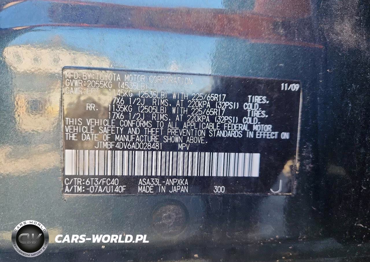 2010 Toyota Rav4 Base VIN:JTMBF4DV6AD028481 - 13
