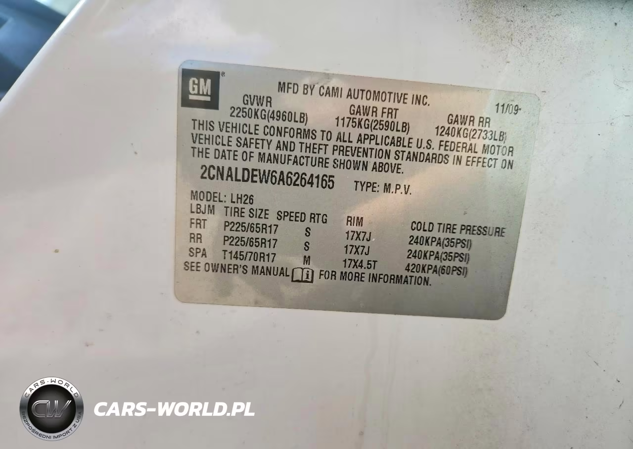 2010 Chevrolet Equinox Lt VIN:2CNALDEW6A6264165 - 13