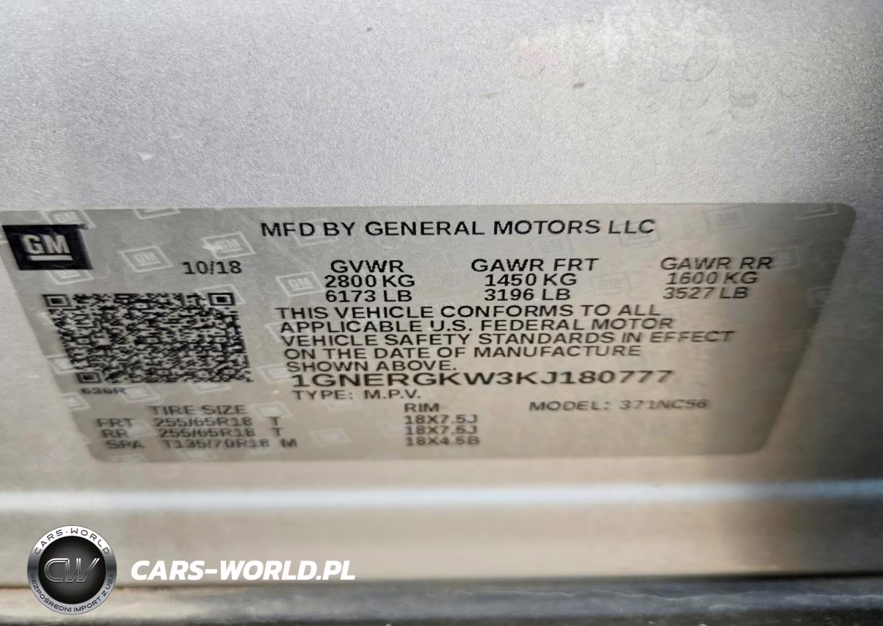 2019 Chevrolet Traverse Lt VIN:1GNERGKW3KJ180777 - 13
