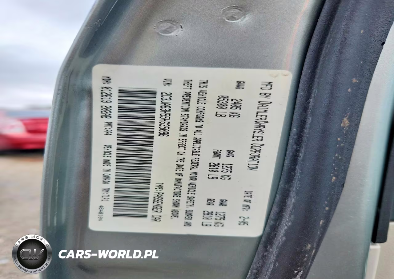 2005 Chrysler 300C VIN:2C3JA63H55H635096 - 12
