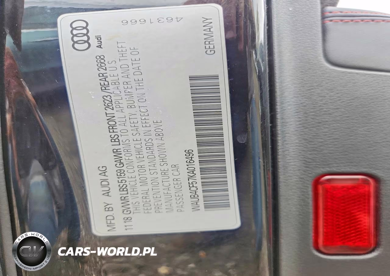 2019 Audi S5 Premium Plus VIN:WAUB4CF57KA016496 - 12