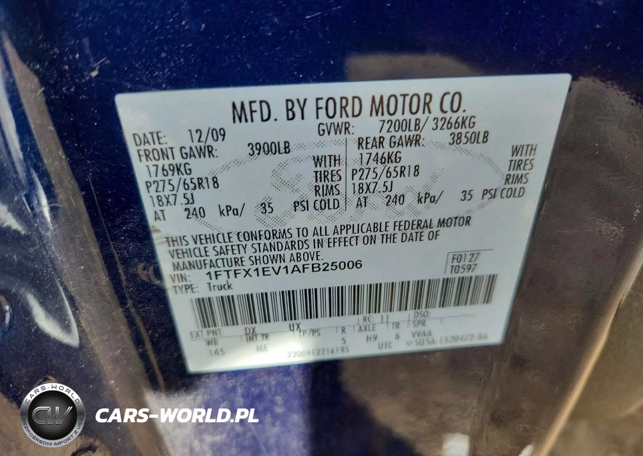 2010 Ford F150 Super Cab VIN:1FTFX1EV1AFB25006 - 12