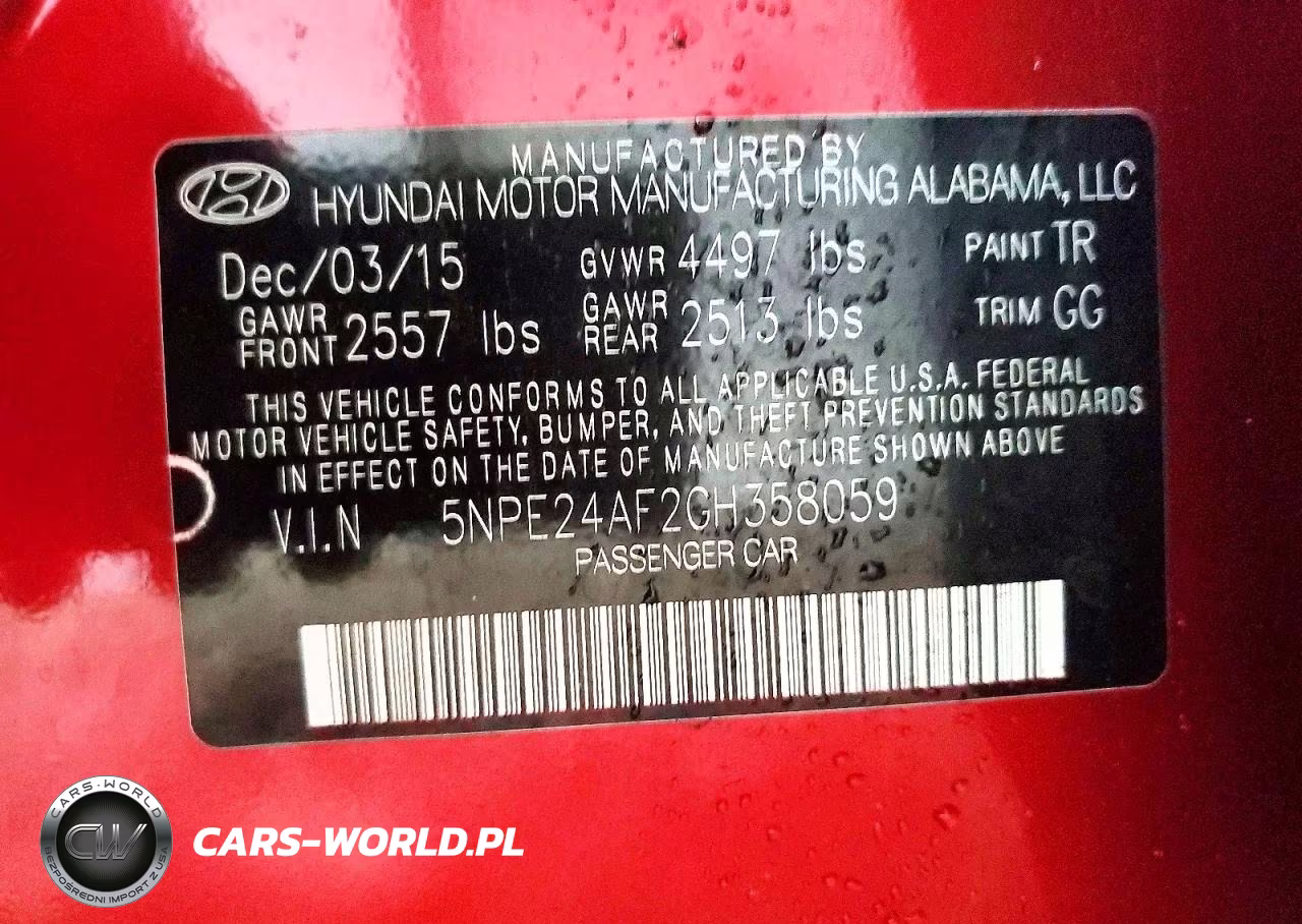 2016 Hyundai Sonata Se VIN:5NPE24AF2GH358059 - 13