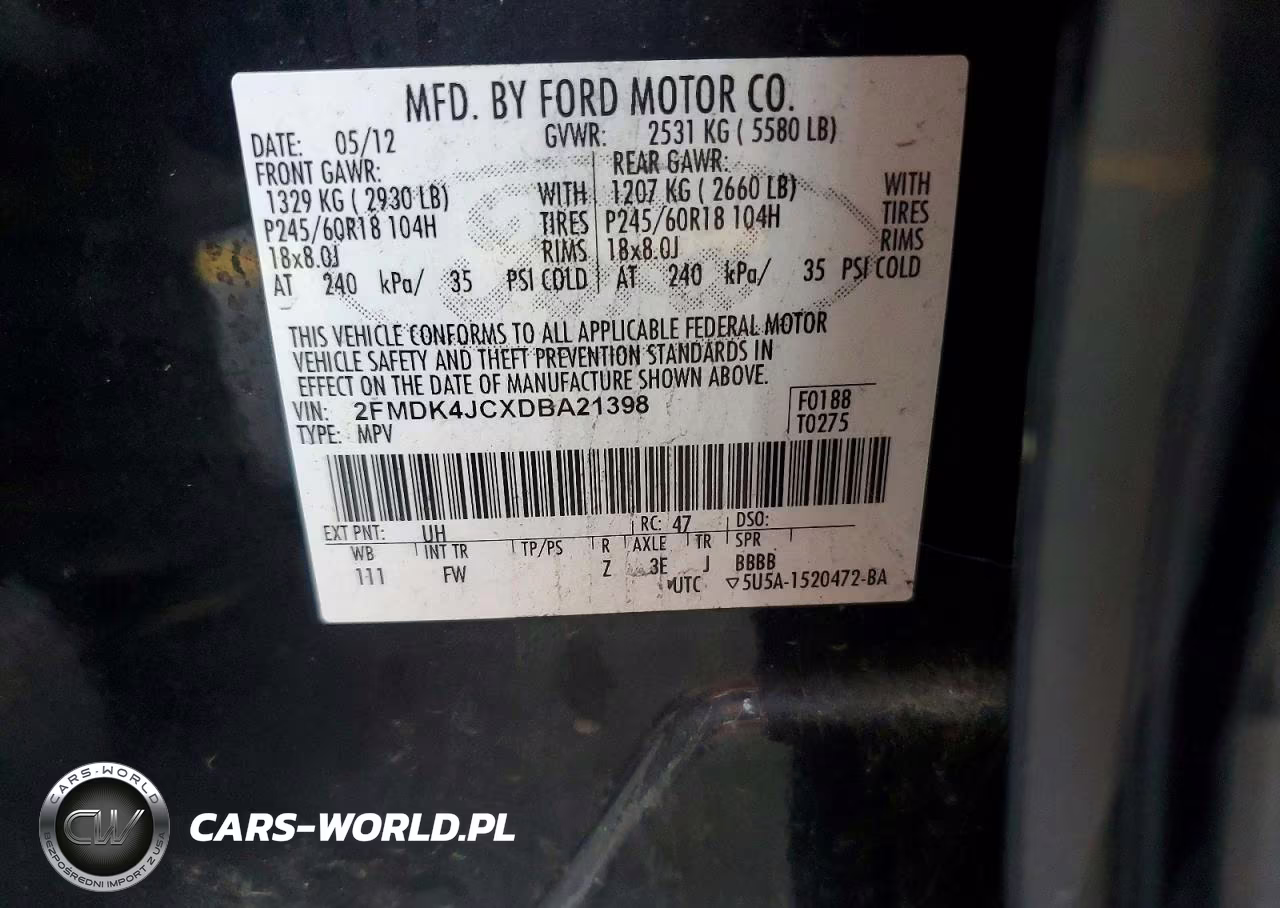 2013 Ford Edge Sel VIN:2FMDK4JCXDBA21398 - 13