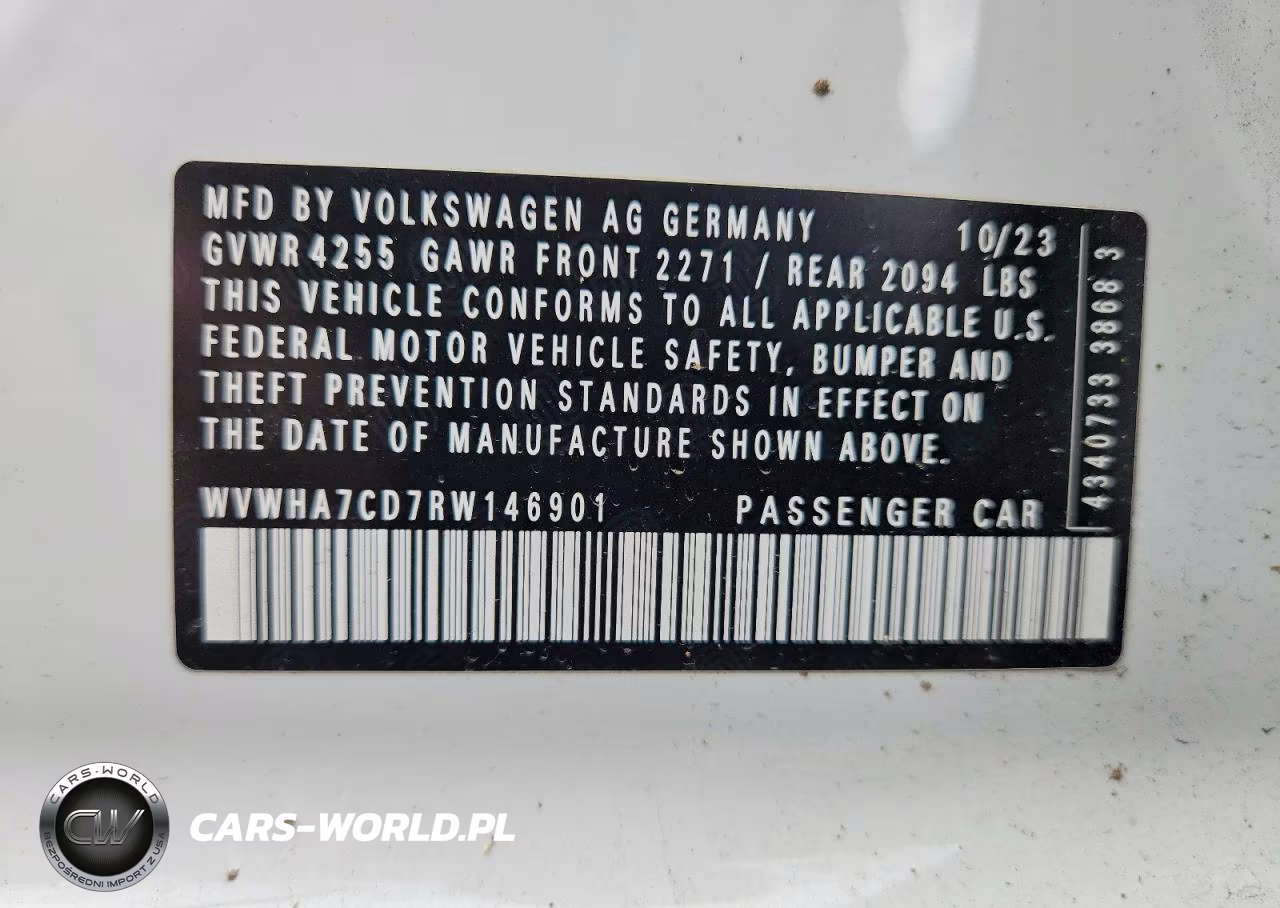 2024 Volkswagen Gti S VIN:WVWHA7CD7RW146901 - 12