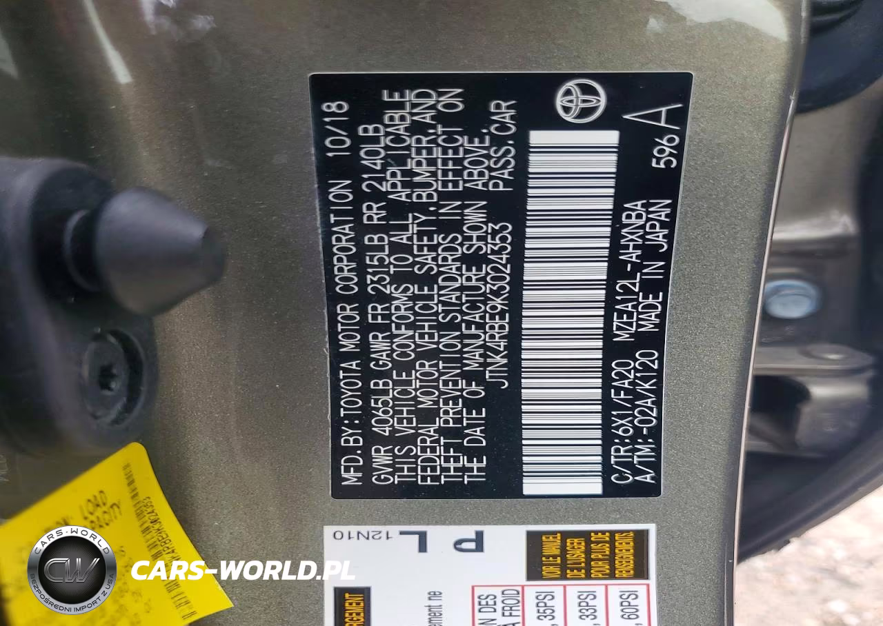 2019 Toyota Corolla Hatchback Se VIN:JTNK4RBE9K3024353 - 12