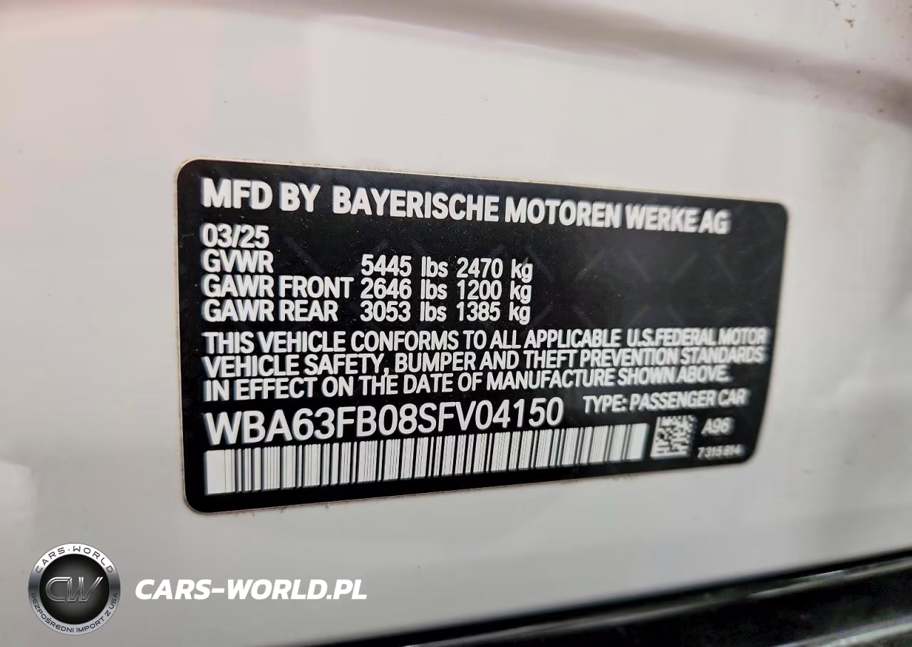 2025 BMW M440Xi Gran Coupe VIN:WBA63FB08SFV04150 - 12