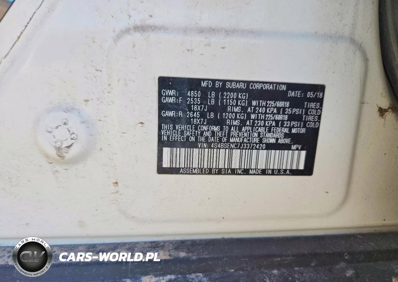 2018 Subaru Outback 3.6R Limited VIN:4S4BSENC7J3372420 - 13