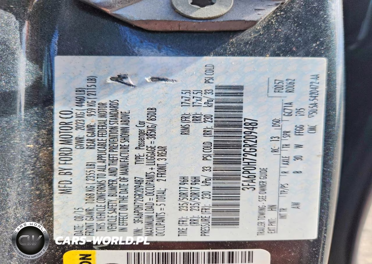 2016 Ford Fusion Se VIN:3FA6P0H72GR209487 - 12