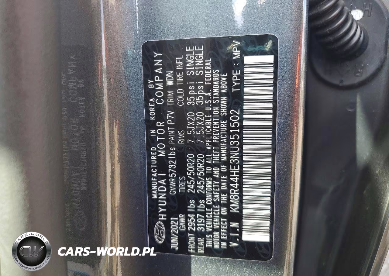 2022 Hyundai Palisade Sel VIN:KM8R44HE3NU351502 - 12