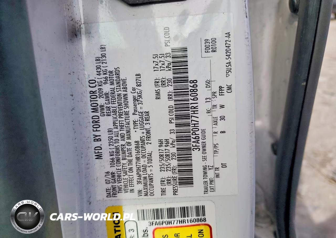 2017 Ford Fusion Se VIN:3FA6P0H77HR160868 - 12