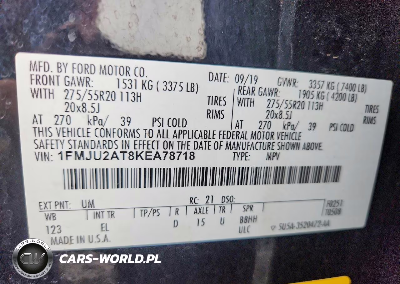 2019 Ford Expedition Limited VIN:1FMJU2AT8KEA78718 - 13