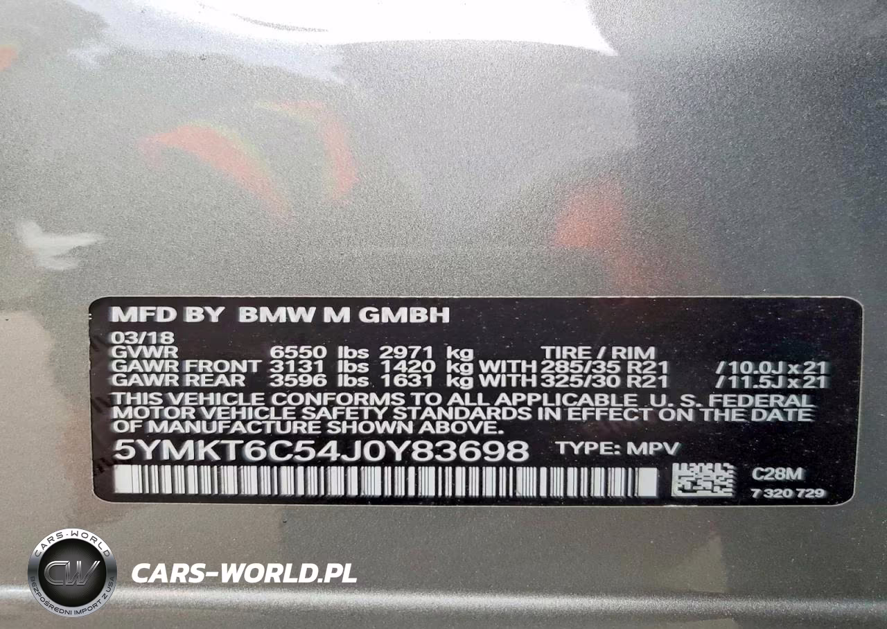 2018 BMW X5 M VIN:5YMKT6C54J0Y83698 - 14