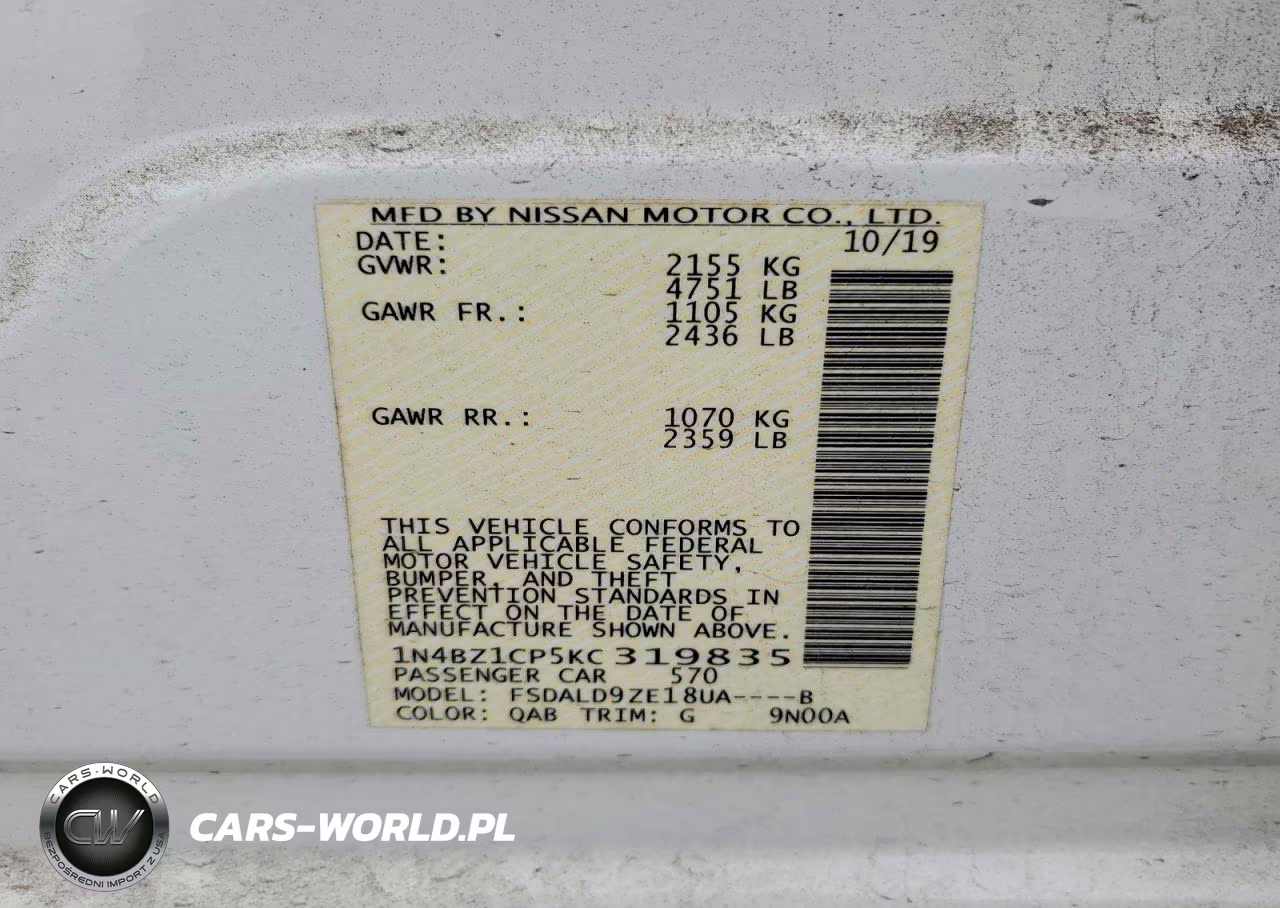 2019 Nissan Leaf Sv Plus VIN:1N4BZ1CP5KC319835 - 12