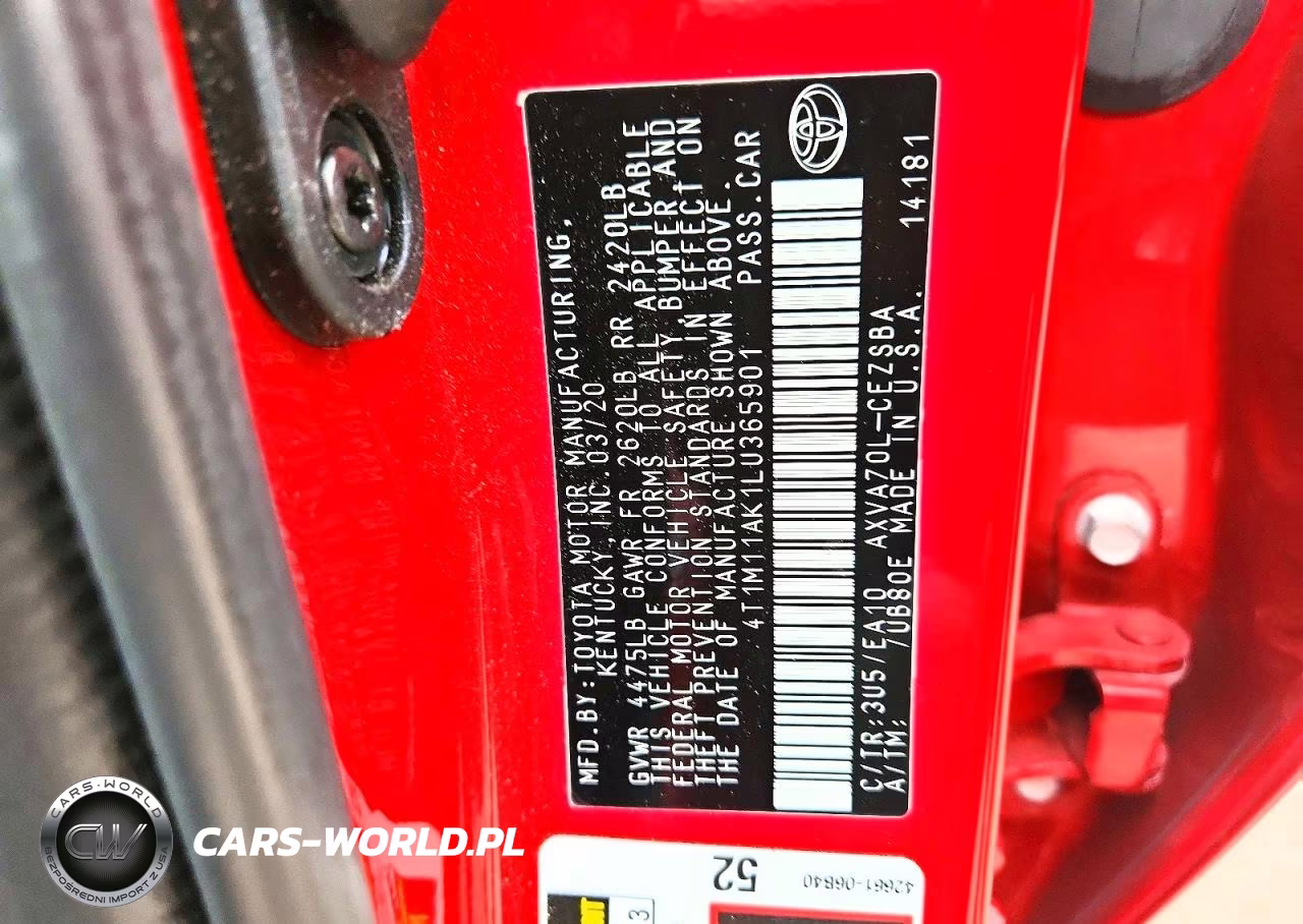 2020 Toyota Camry Se VIN:4T1M11AK1LU365901 - 12