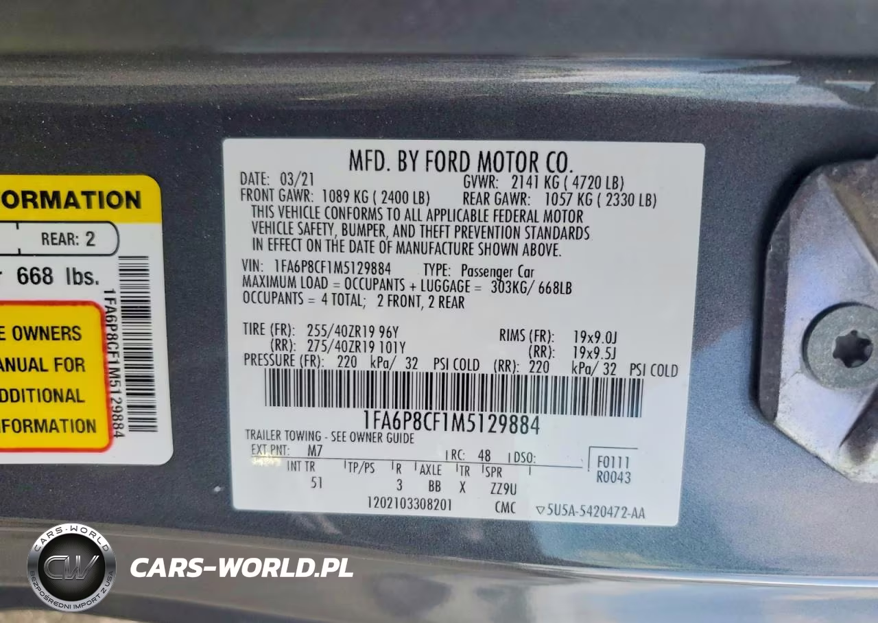 2021 Ford Mustang Gt VIN:1FA6P8CF1M5129884 - 13