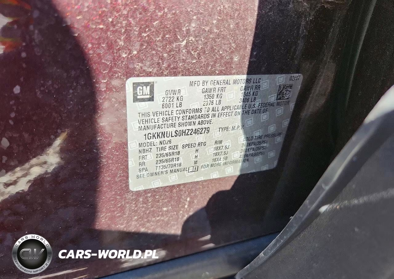 2017 GMC Acadia Slt-1 VIN:1GKKNULS0HZ246279 - 13