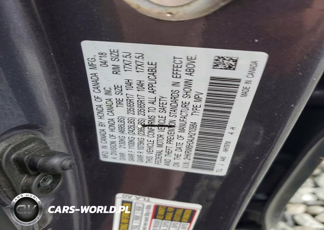 2018 Honda Cr-V Lx VIN:2HKRW6H34JH210984 - 12