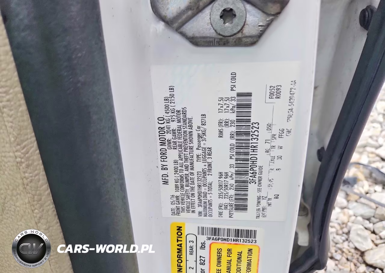 2017 Ford Fusion Se VIN:3FA6P0HD1HR132523 - 12