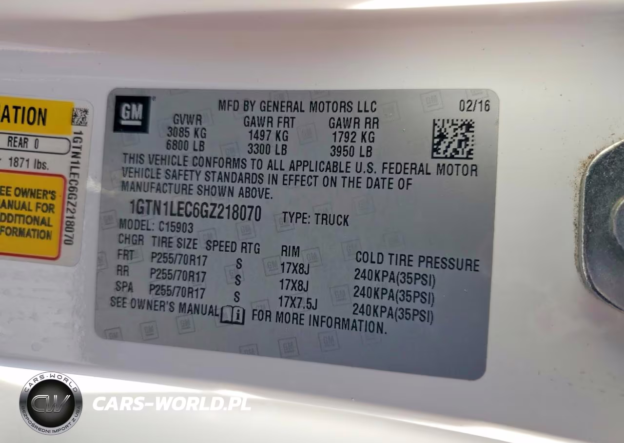 2016 GMC Sierra C1500 VIN:1GTN1LEC6GZ218070 - 12