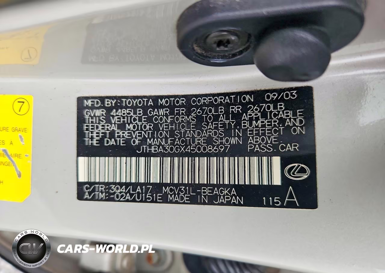 2004 Lexus Es 330 VIN:JTHBA30GX45008697 - 12