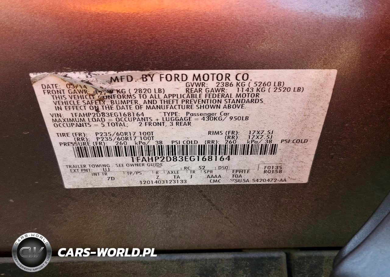 2014 Ford Taurus Se VIN:1FAHP2D83EG168164 - 12