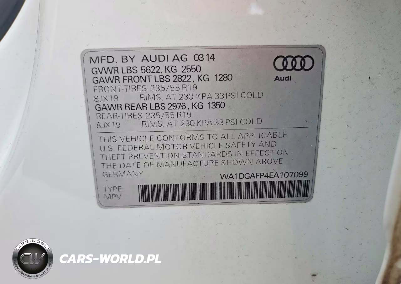 2014 Audi Q5 Premium Plus VIN:WA1DGAFP4EA107099 - 13