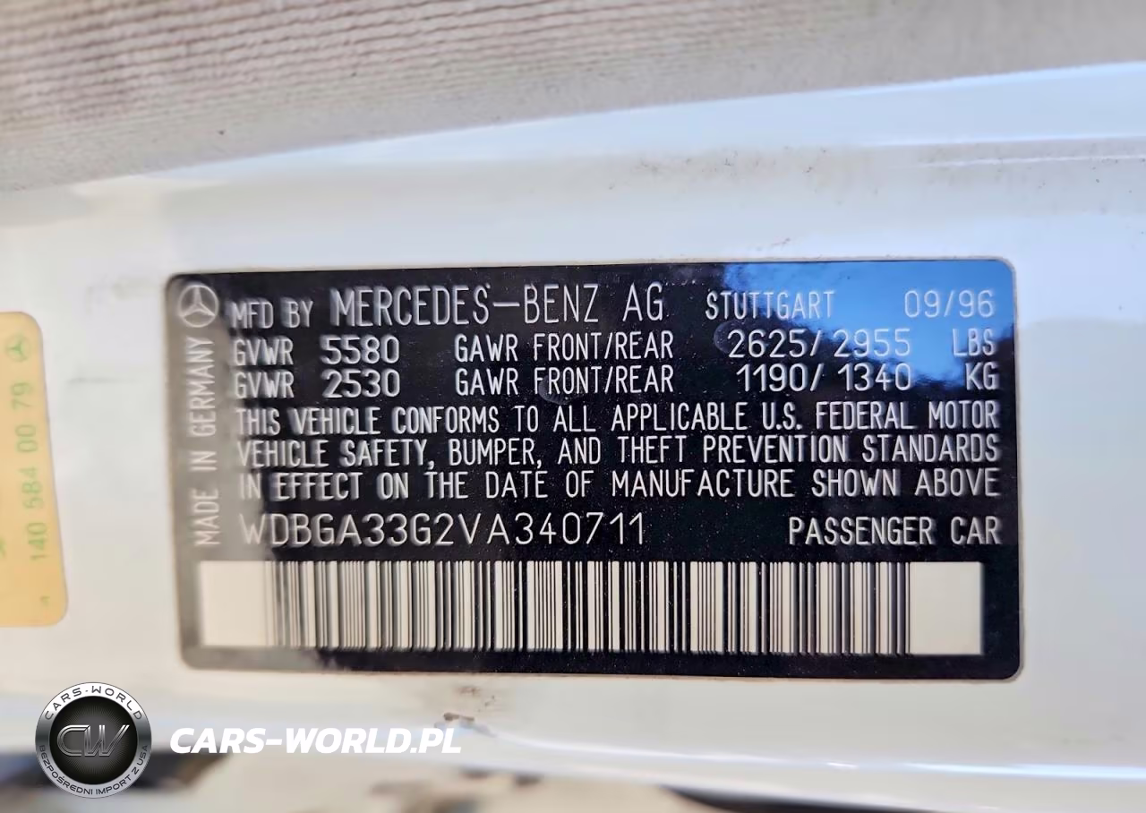 MERCEDES-BENZ S 320 VIN:WDBGA33G2VA340711 - 12