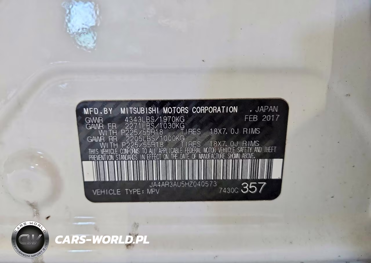 2017 Mitsubishi Outlander Sport Es VIN:JA4AR3AU5HZ040573 - 12