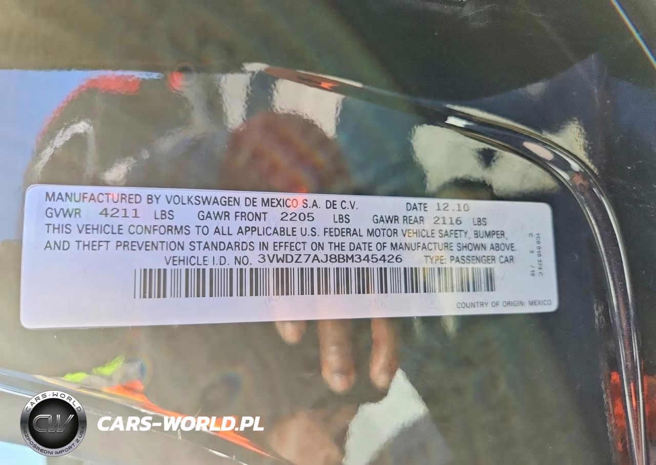 2011 Volkswagen Jetta Se VIN:3VWDZ7AJ8BM345426 - 12