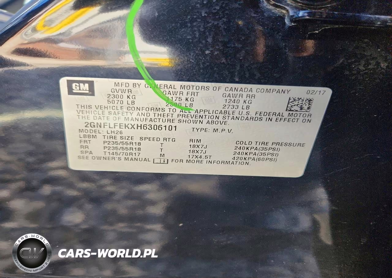 2017 Chevrolet Equinox Lt VIN:2GNFLFEKXH6306101 - 14