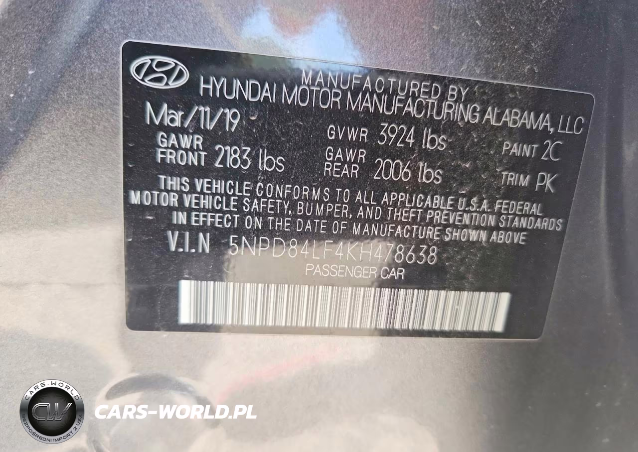 2019 Hyundai Elantra Sel VIN:5NPD84LF4KH478638 - 13