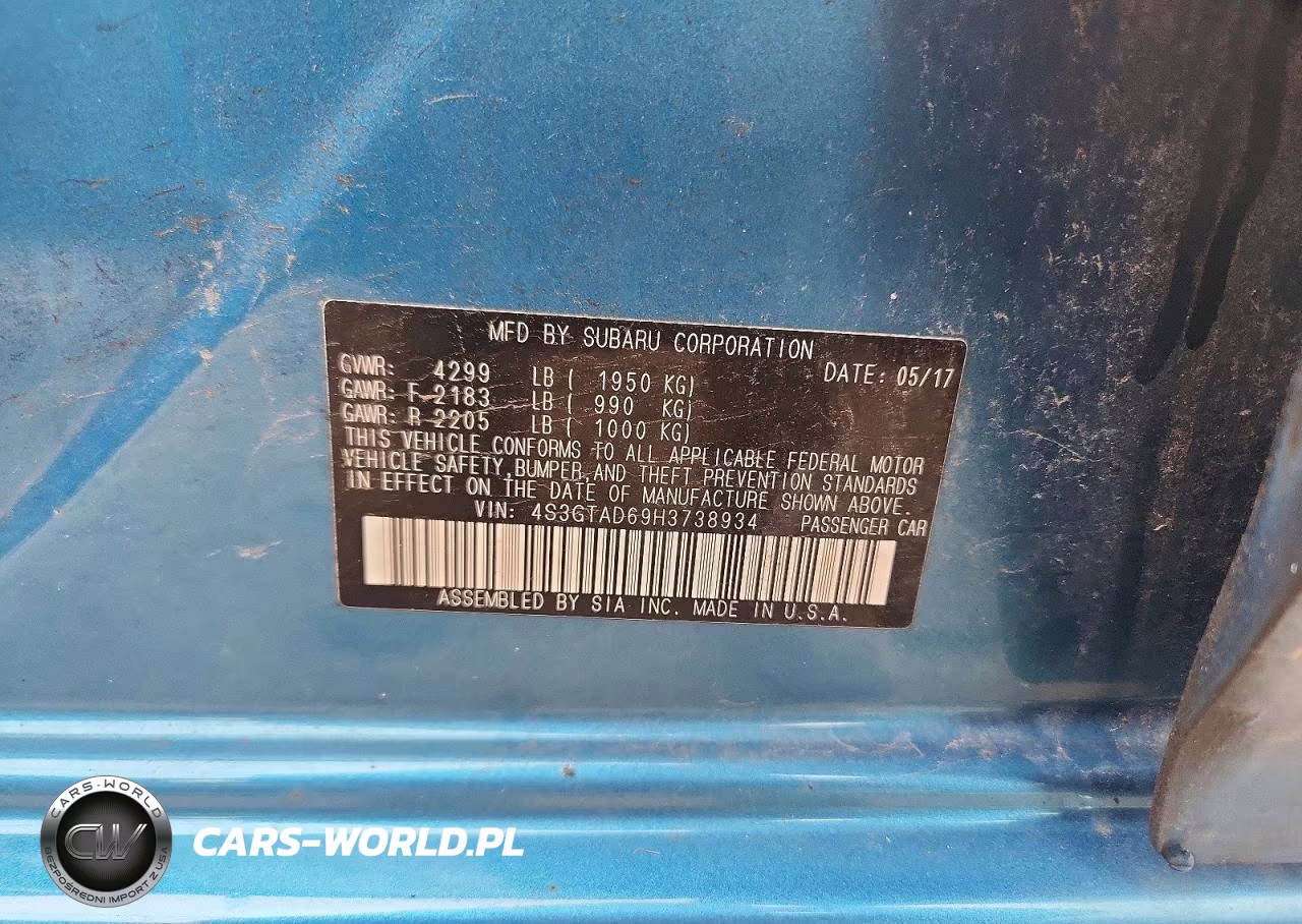 2017 Subaru Impreza Premium Plus VIN:4S3GTAD69H3738934 - 12