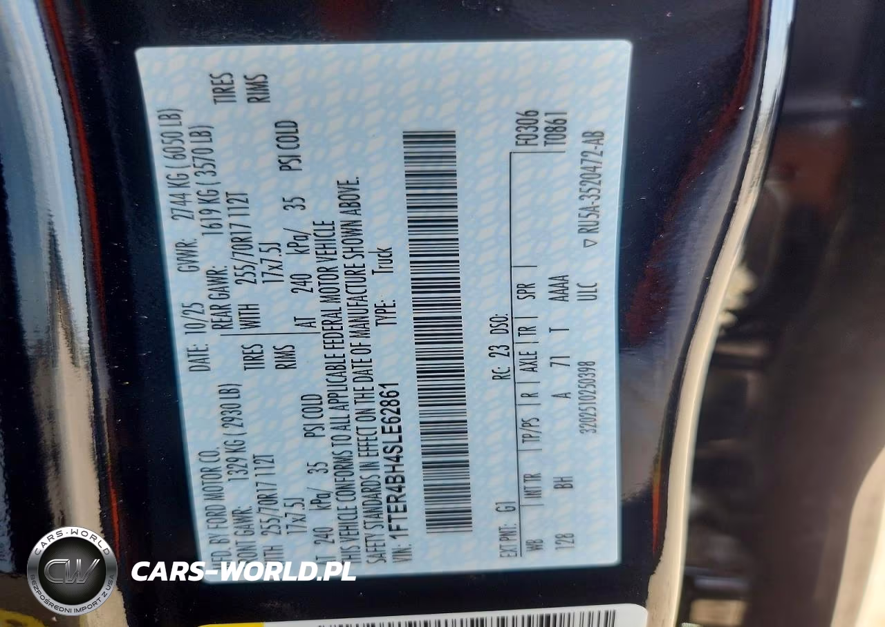 2025 Ford Ranger Xl VIN:1FTER4BH4SLE62861 - 12