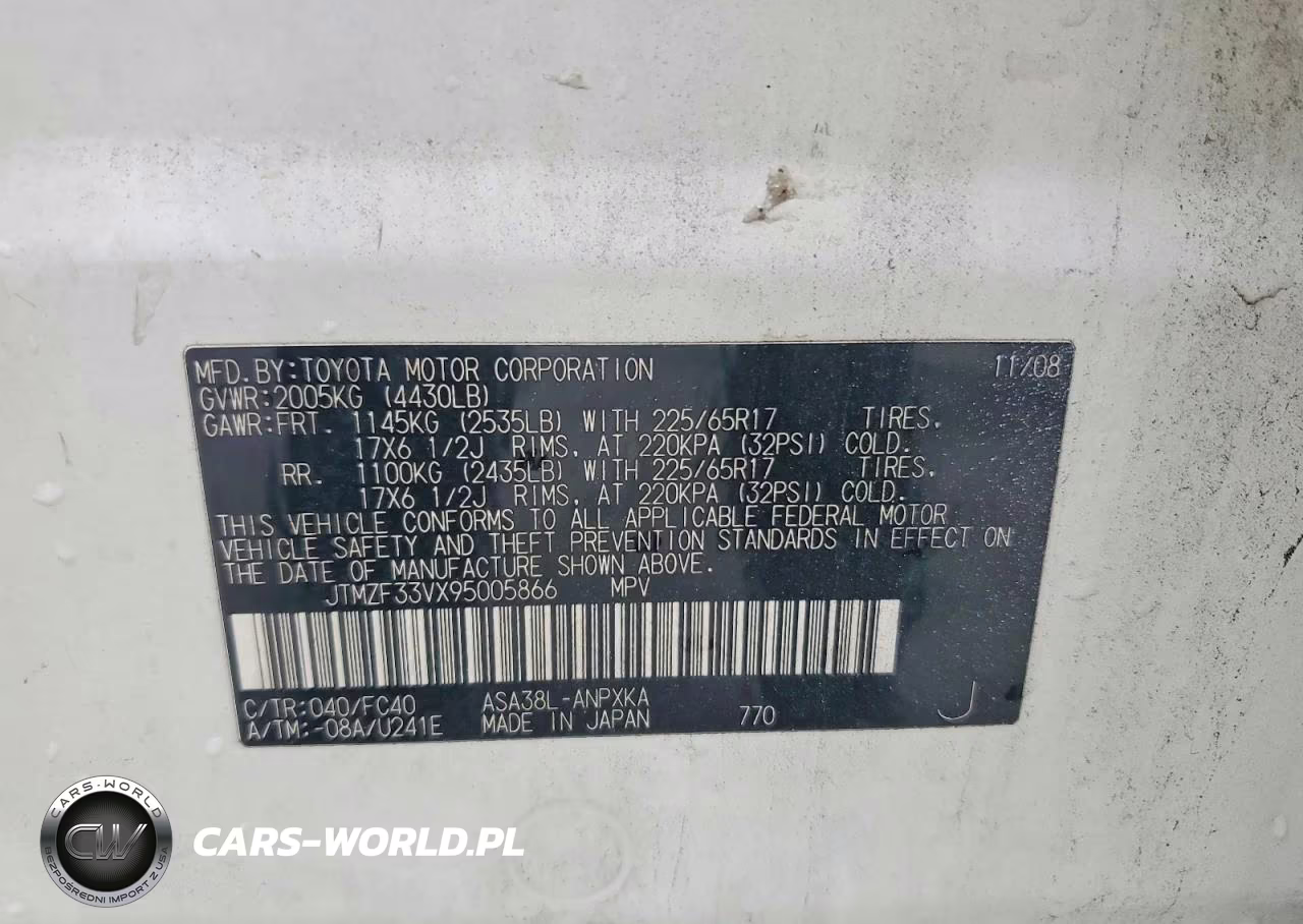 2009 Toyota Rav4 Base VIN:JTMZF33VX95005866 - 13