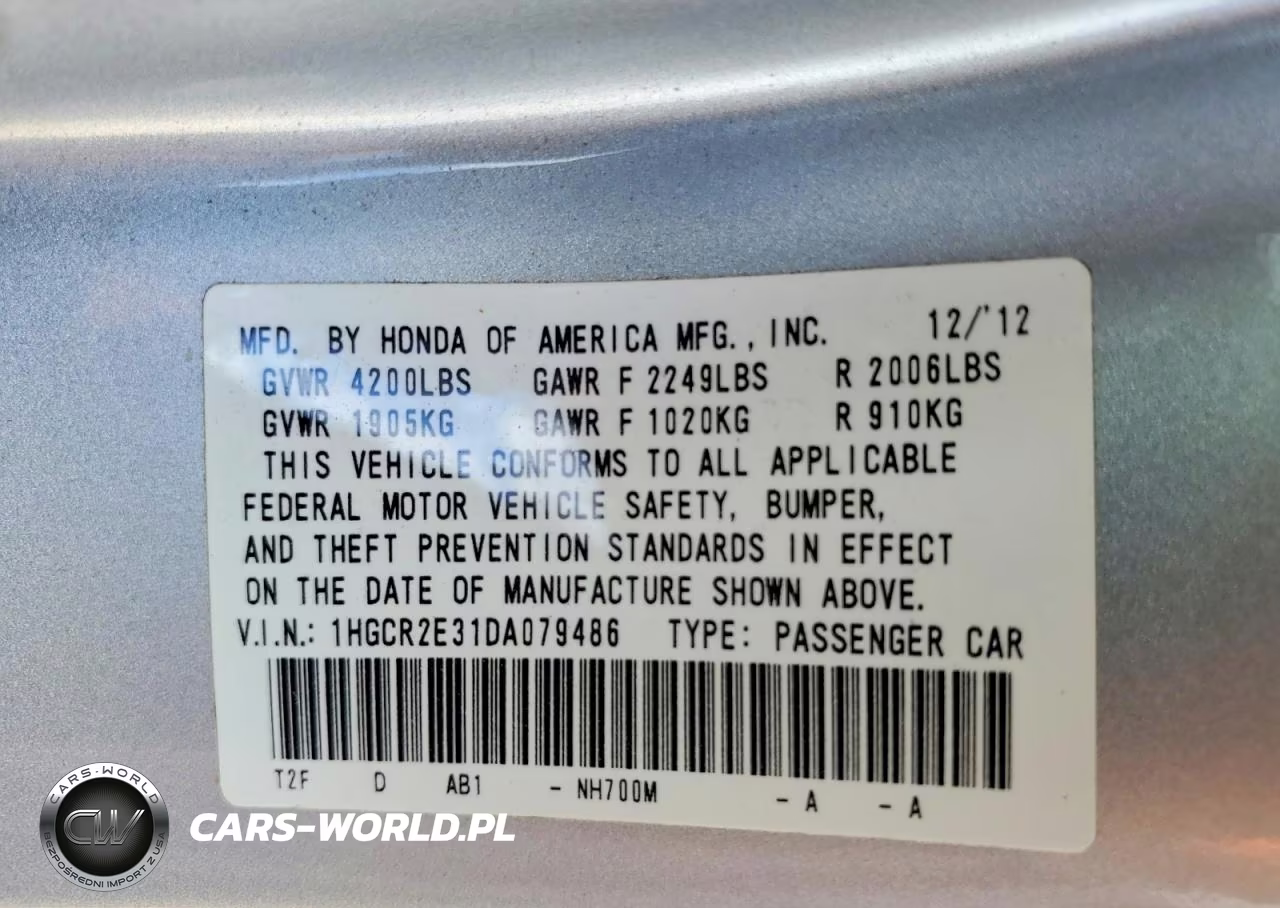 2013 Honda Accord Lx VIN:1HGCR2E31DA079486 - 13