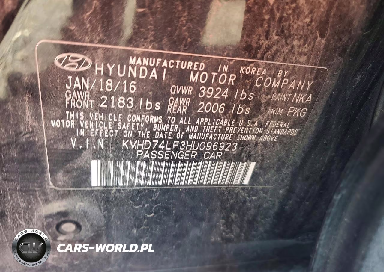 2017 Hyundai Elantra Se VIN:KMHD74LF3HU096923 - 12