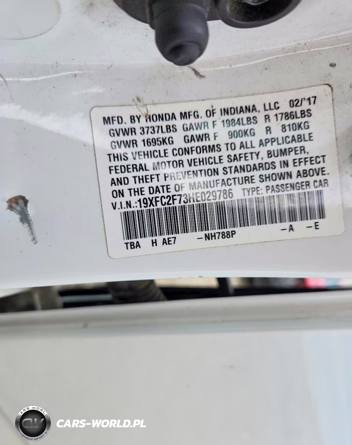 2017 Honda Civic Ex VIN:19XFC2F73HE029786 - 12