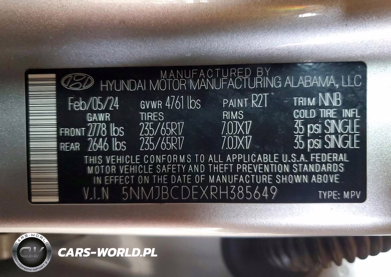 2024 Hyundai Tucson Sel VIN:5NMJBCDEXRH385649 - 12