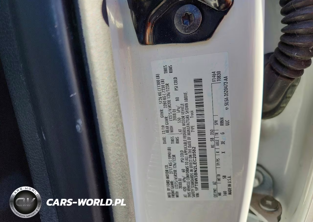 2020 Ford F350 Super Duty VIN:1FT8W3BN2LEC20582 - 12