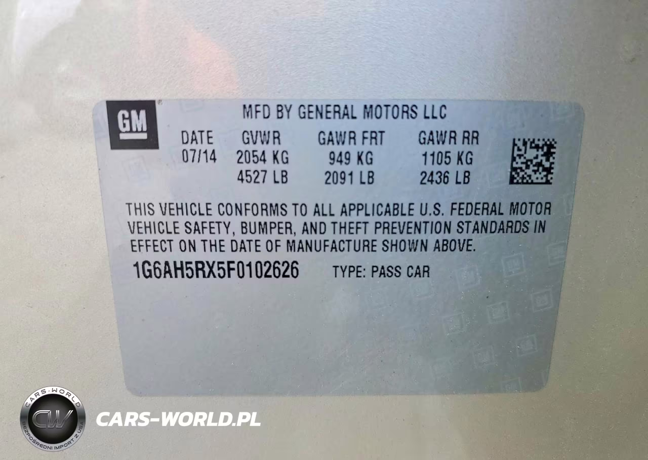 2015 Cadillac Ats Luxury VIN:1G6AH5RX5F0102626 - 12